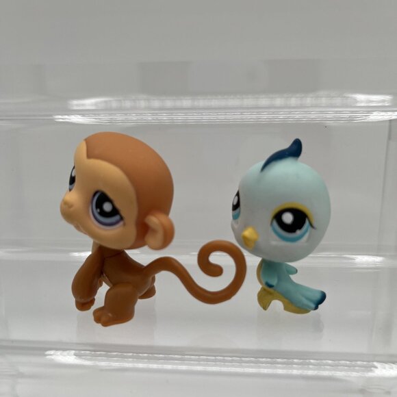 Littlest Pet Shop Pet Pairs MONKEY #189 PARAKEET #190 LPS 2005 - Picture 4 of 8